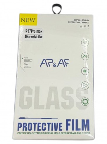 Защитное стекло камеры для iPhone 17 Pro Max AF+AR metal синий