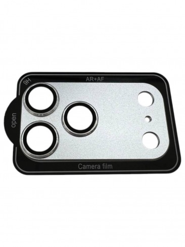 Защитное стекло камеры для iPhone 17 Pro AF+AR metal серебро