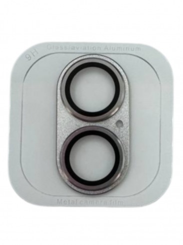 Защитное стекло камеры для iPhone 16,17 AF+AR metal серебро