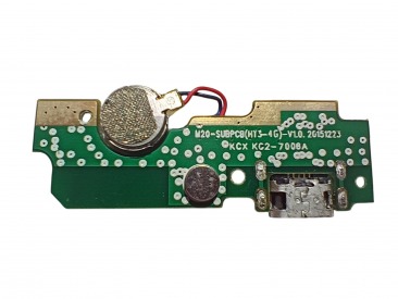 Шлейф / плата Homtom M20c на системный разъем + вибромотор + микрофон