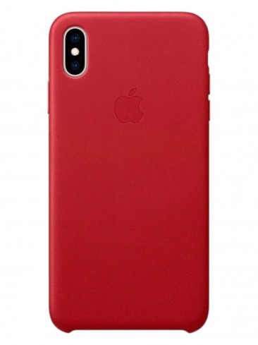 Чехол Apple iPhone X / Xs Leather Case (вишневый)