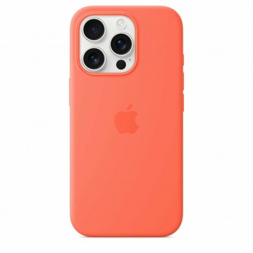 Чехол для iPhone 16 Pro Max MagSafe Silicone Case 1:1 (закрытый низ) мандариновый