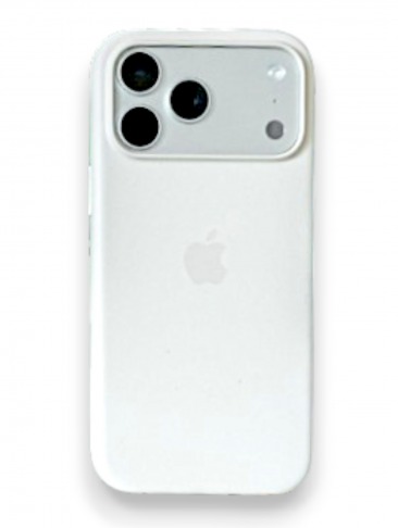 Чехол для iPhone 17 Pro Max MagSafe Silicone Case White 1:1 (закрытый низ) белый