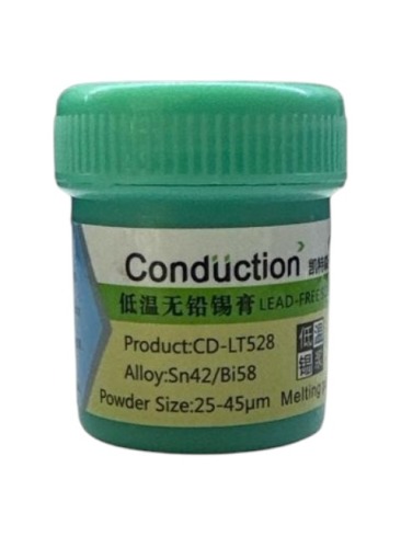 Паста паяльная Conduction CD-LT528 (Sn42/Bi58) 138°C 200g