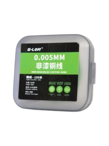 Не эмалированная медная проволока G-LON 0,005 мм 100 м для перемычек