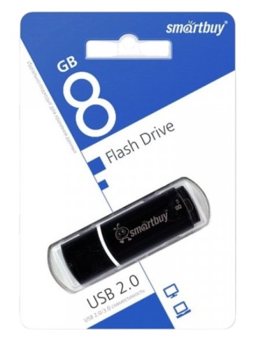 Флэш накопитель Smartbuy 8GB USB 2.0 черный