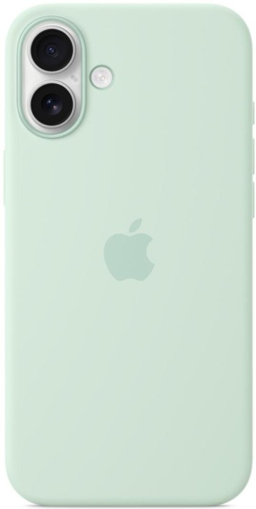 Чехол для iPhone 16 MagSafe Silicone Case 1:1 Aquamarine (закрытый низ) Аквамарин