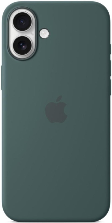 Чехол для iPhone 16 MagSafe Silicone Case 1:1 Lake Green (закрытый низ) Тёмно-зелёный