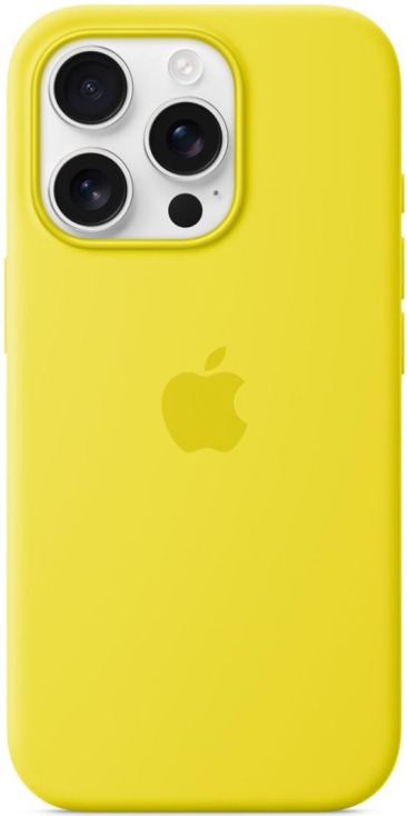 Чехол для iPhone 16 Pro Max MagSafe Silicone Case Star Fruit 1:1 (закрытый низ) желто-зеленый