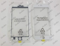 Стекло дисплея для iPhone 6s Plus c рамкой и OCA (белый)