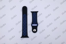Ремешок силиконовый спорт Watch Series 42mm/44mm Черно-синий N8