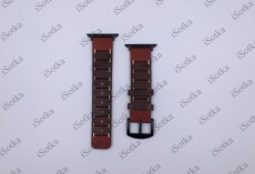 Ремешок Watch Series 42mm/44mm Кожанный Двухцветный коричневый