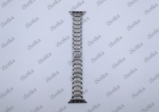 Ремешок Watch Series 42mm/44mm металлический женский "Стразы" №4 (серебряный)