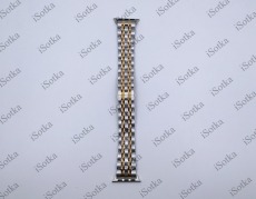 Ремешок метал Watch Series 42mm/44mm "Дуга" (серебристый с золотом)