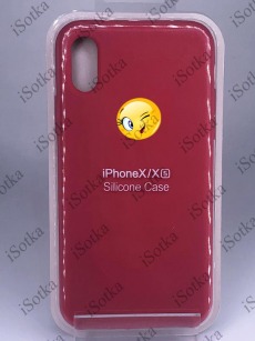 Чехол Apple iPhone X / XS Silicone Case №41 (Терракотавый)