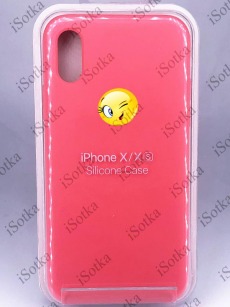 Чехол Apple iPhone X / XS Silicone Case (розовый коралл)