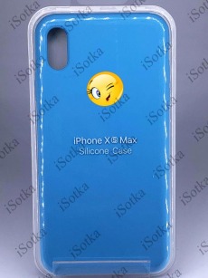 Чехол Apple iPhone XS Max Silicone Case №16 (Васильковый)