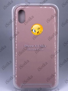 Чехол Apple iPhone XS Max Silicone Case №19 (Розовый песок)