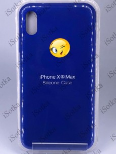 Чехол Apple iPhone XS Max Silicone Case №48 (Ультра синий)