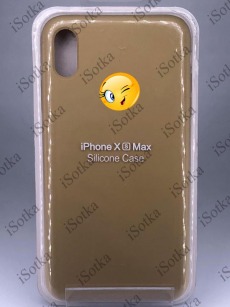 Чехол Apple iPhone XS Max Silicone Case №23 (Бежевый)