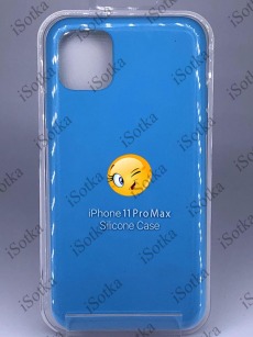 Чехол Apple iPhone 11 Pro Max Silicone Case №16 (васильковый)