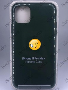 Чехол Apple iPhone 11 Pro Max Silicone Case №54 (Темно-зеленый)