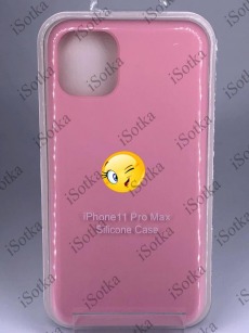 Чехол Apple iPhone 11 Pro Max Silicone Case №6 (Розовый)