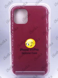 Чехол Apple iPhone 11 Pro Silicone Case №35 (Красный Фуксия)