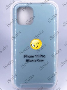 Чехол Apple iPhone 11 Pro Silicone Case №45 (Светло-голубой)