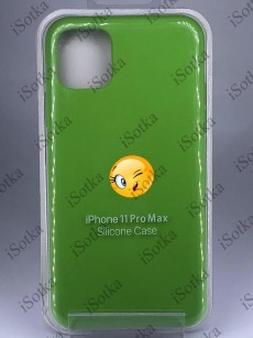 Чехол Apple iPhone 11 Pro Max Silicone Case №31 (Зеленый)