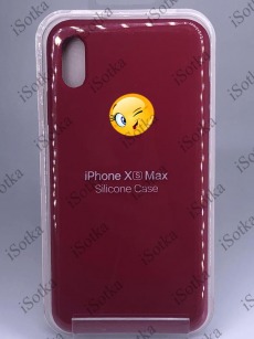 Чехол Apple iPhone XS Max Silicone Case №35 (Красный Фуксия)