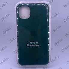 Чехол Apple iPhone 11 Silicone Case №54 (темно-зеленый)