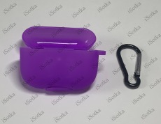 Чехол для AirPods Pro ультратонкий силикон (фиолетовый)