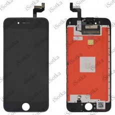 Дисплей для Apple iPhone 6S + тачскрин с рамкой черный (LCD оригинал/Замененное стекло)