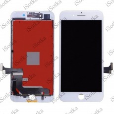 Дисплей для Apple iPhone 7 Plus + тачскрин с рамкой белый (LCD оригинал/Замененное стекло)