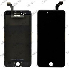 Дисплей для Apple iPhone 6 Plus + тачскрин черный с рамкой (LCD оригинал/Замененное стекло)