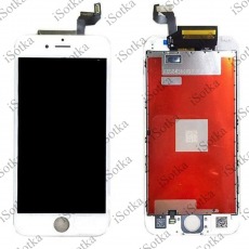 Дисплей для Apple iPhone 6S Plus + тачскрин с рамкой белый (LCD оригинал/Замененное стекло)