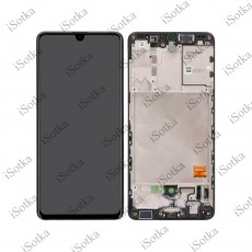 Дисплей для Samsung SM-A415F Galaxy A41 в рамке + тачскрин (черный) (оригинал NEW)