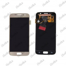 Дисплей для Samsung SM-G930F Galaxy S7 тачскрин золотой OEM LCD