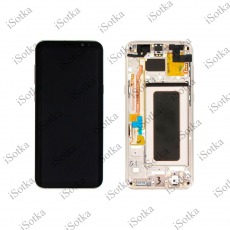 Дисплей для Samsung SM-G955F Galaxy S8 Plus в рамке + тачскрин (золотой) (оригинал NEW)