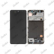 Дисплей для Samsung SM-A515F Galaxy A51 в рамке + тачскрин (оригинал Б/У)