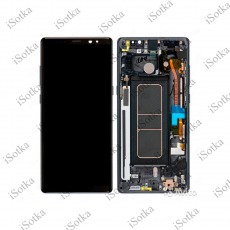 Дисплей для Samsung SM-N950F Galaxy Note 8 в рамке + тачскрин (черный) (оригинал LCD)