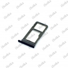 Держатель SIM-карты + MicroSD Samsung SM-A530 Galaxy A8 (2018) (черный) (оригинал)