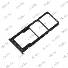 Держатель SIM-карты + MicroSD Samsung SM-A750F Galaxy A7 (2018), (черный) (оригинал)