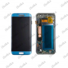 Дисплей для Samsung SM-G935F Galaxy S7 Edge в рамке + тачскрин (голубой) (оригинал NEW)