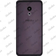Задняя крышка для Meizu Pro 6 (M570) + стекло камеры (черный) (оригинал Б/У)