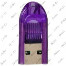 Картридер Smartbuy 710, USB 2.0 - MicroSD, (фиолетовый) (SBR-710-F)