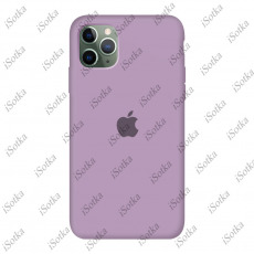 Чехол Apple iPhone 11 Liquid Silicone Case (закрытый низ) (лавандовый)