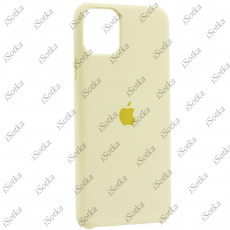 Чехол Apple iPhone 11 Liquid Silicone Case (закрытый низ) (молочный)
