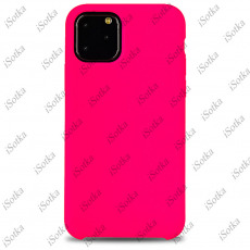 Чехол Apple iPhone 11 Liquid Silicone Case (закрытый низ) (розовый апельсин)
